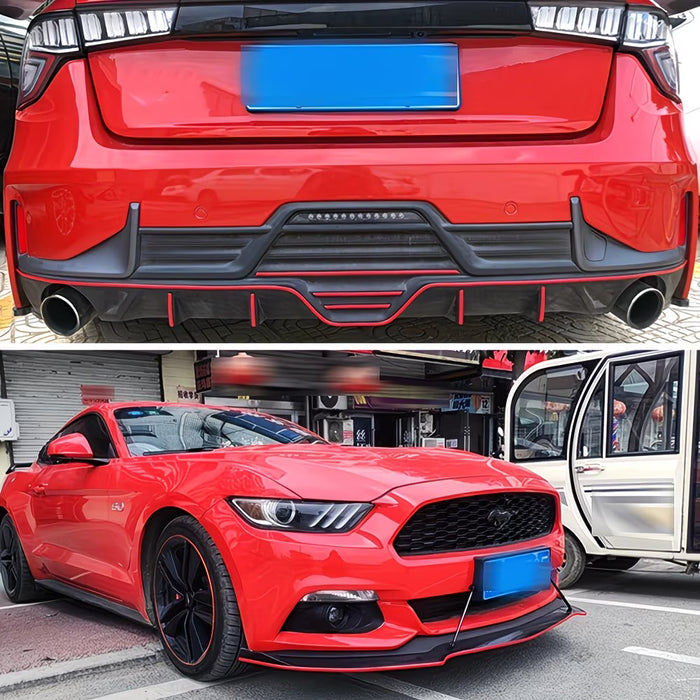 Tira decorativa roja autoadhesiva de 5 m para parachoques de coche