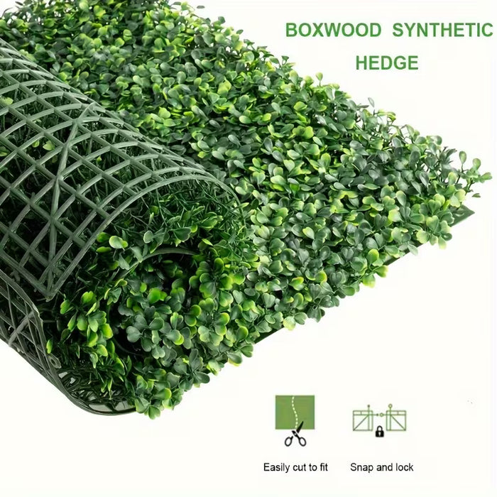 8 pcs paneles de pared de boj artificial, vegetación sintética