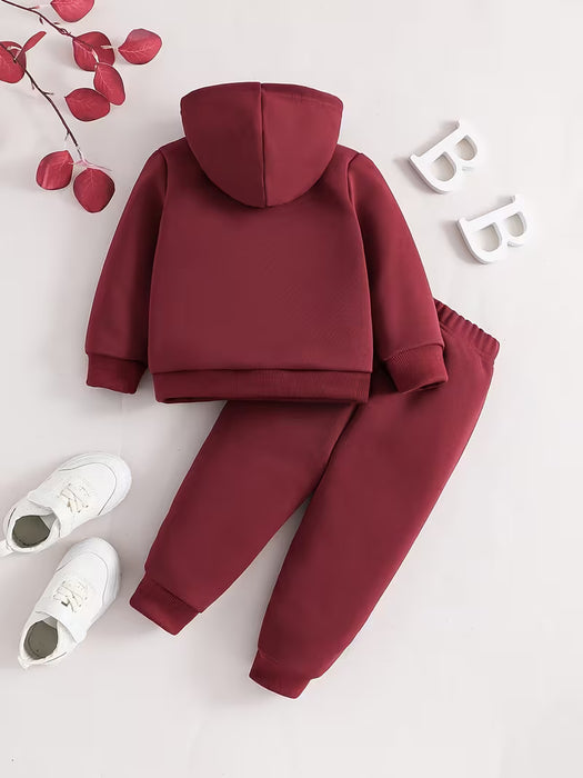Conjunto de dos piezas de moda para bebés varones, que incluye una sudadera de manga larga con pantalones largos versátiles