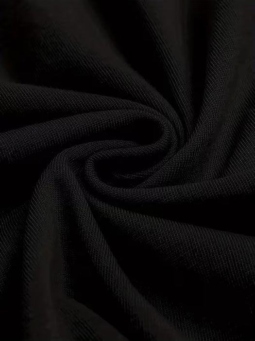 Camiseta redonda casual con estampado de letras, mangas cortas para el verano