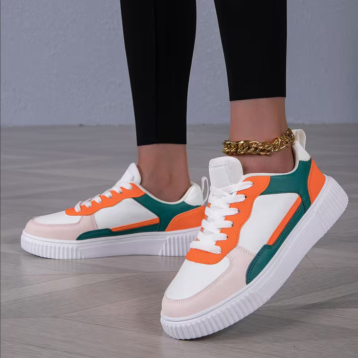 Zapatillas Deportivas, Colorblock, Cómodas y Transpirables