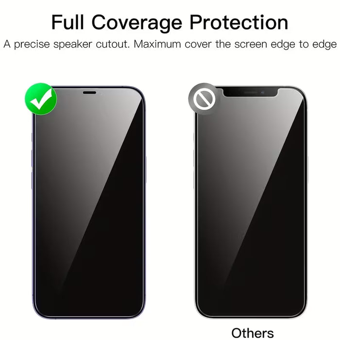 Protector de pantalla de cobertura completa para iphone 12 Pro, vidrio templado anti-peep