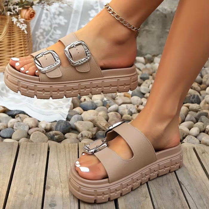 Pantuflas de verano para mujer, estilo bohemio, cómodas y a la moda