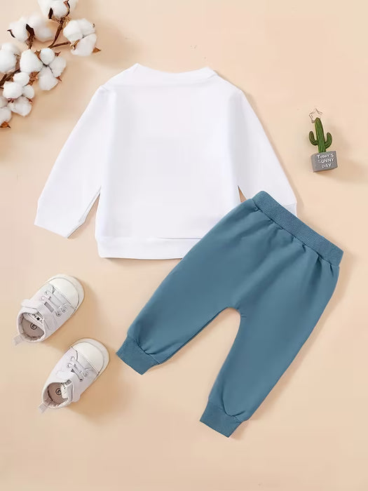 Ropa para bebé niño pequeño con estampado de letras