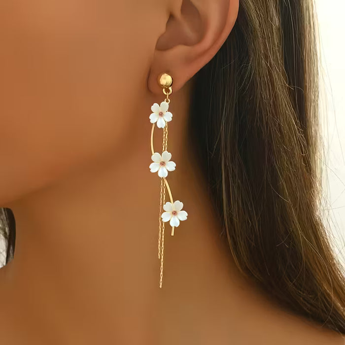 1 par de aretes elegantes y sofisticados para mujer para primavera/verano