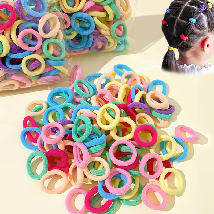 100 gomas para el pelo duraderas, de alta elasticidad y diseño lindo, para niñas