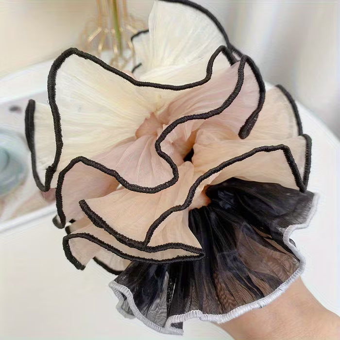 4 Piezas de Lazos de Encaje Chiffon al Estilo Francés, Accesorios Elegantes para Mujer