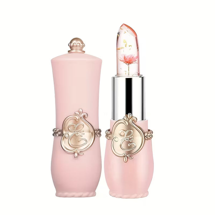 1 Labial en Gel Hidratante de Petal, con un Bálsamo Labial Dorado Cálido.