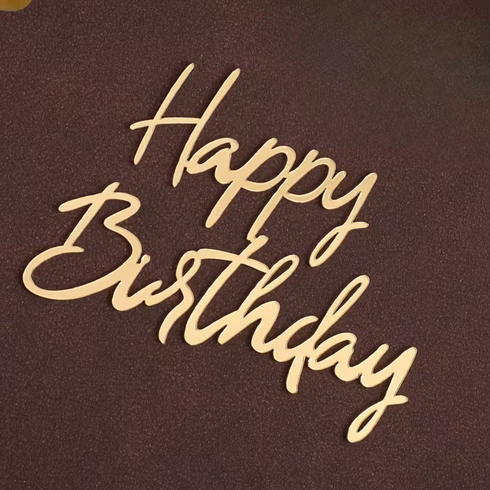 5 Piezas de Decoración para Pastel de Cumpleaños, Dorado