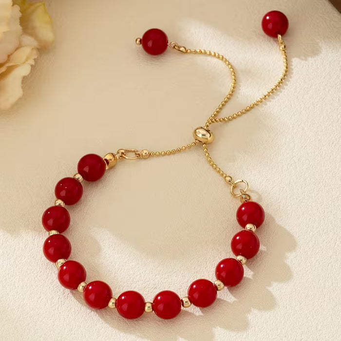 Pulsera de perlas ajustable elegante, versátil para uso diario