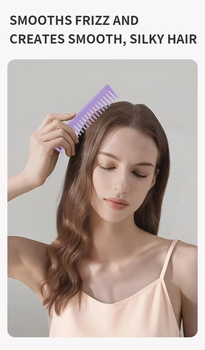 1pcs Peine grande con dientes anchos, apto para cabello seco y húmedo,