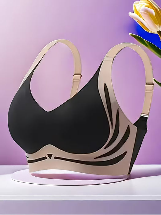 Conjunto de 4 piezas de ropa interior de verano para mujer con copa fija, push-up