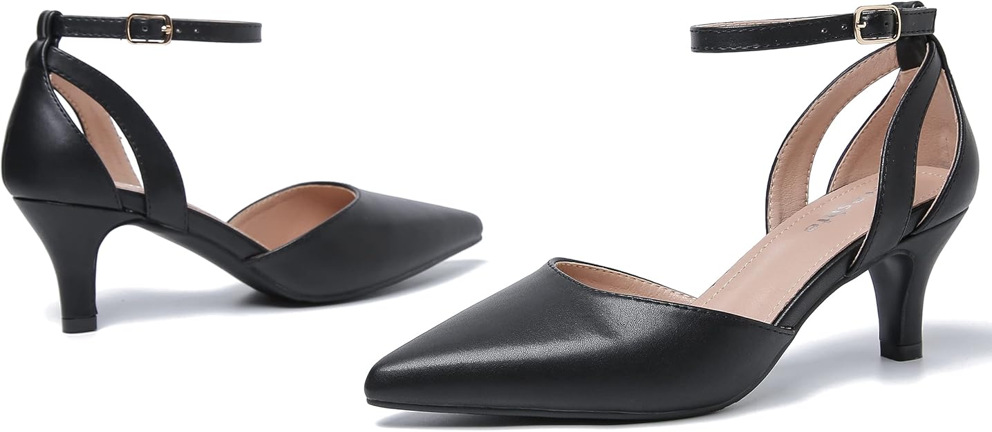 Fereshte Zapatos de tacón de aguja con punta cerrada y correa al tobillo - Quierox - Tienda Online