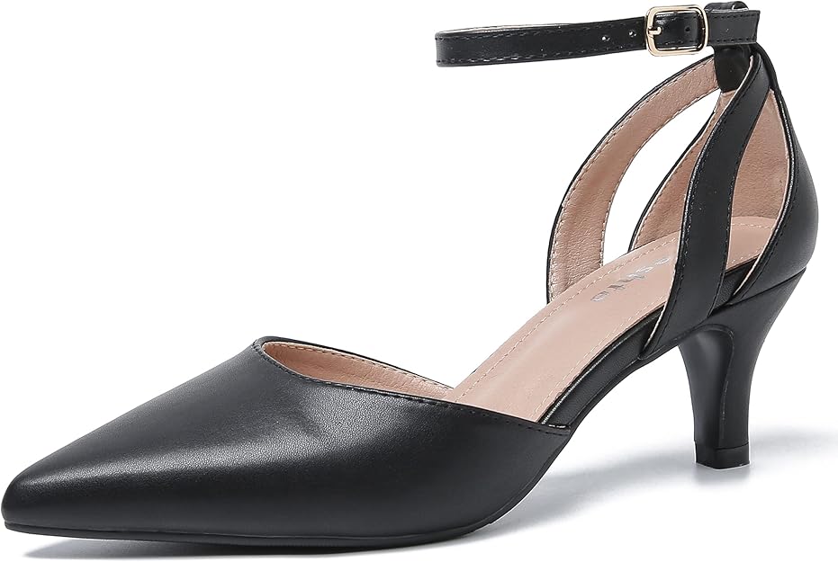 Fereshte Zapatos de tacón de aguja con punta cerrada y correa al tobillo - Quierox - Tienda Online