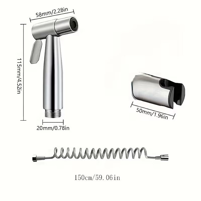 3 piezas Juego de Ducha para Baño de Acero Inoxidable con Pistola de Alta Presión
