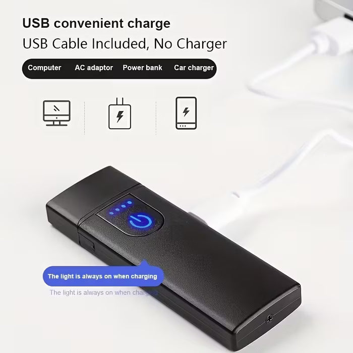 1pc Encendedor USB Recargable con Sensor Táctil Antiviento