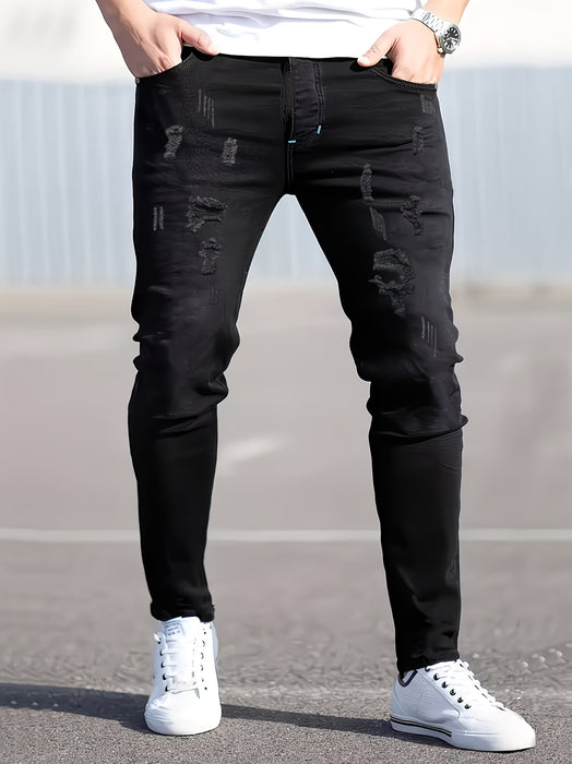 Vaqueros de Mezclilla Desgastados para Hombre