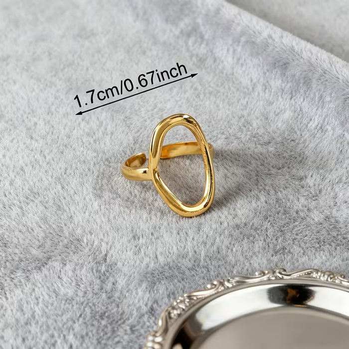 Anillo de acero inoxidable hipoalergénico de alta calidad con aro abierto