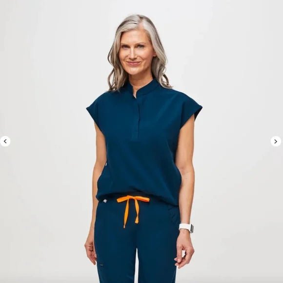 Figs Blusa médica Rafaela para mujer, color azul arrecife profundo - Quierox - Tienda Online