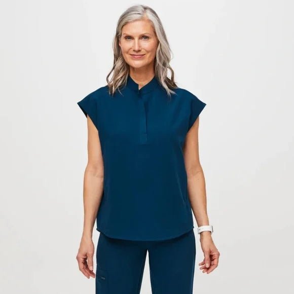 Figs Blusa médica Rafaela para mujer, color azul arrecife profundo - Quierox - Tienda Online