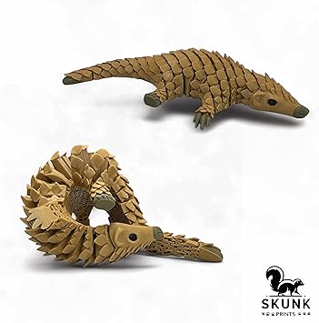 Figura sensorial articulada de pangolín Skunk Prints HyperFlexi™, impresa en 3D - Quierox - Tienda Online