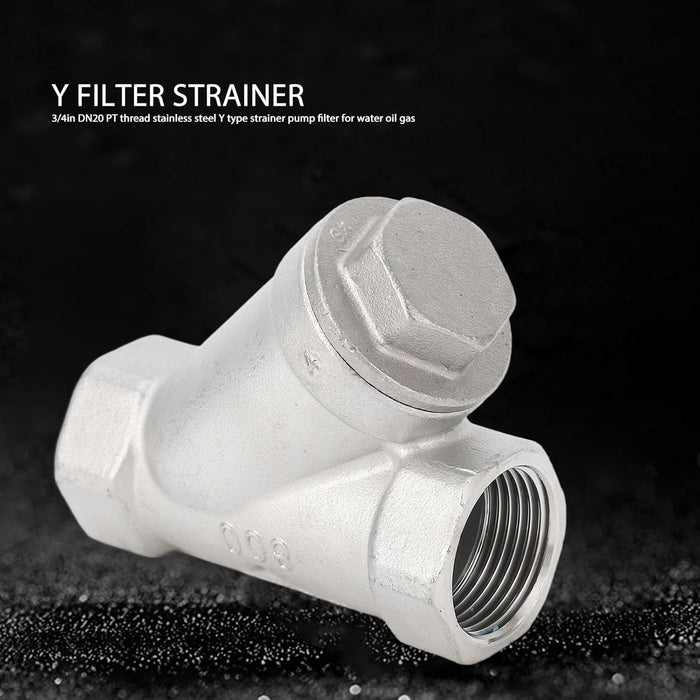 Filtro Tipo de Y de 3/4in DN20 304 Filtro de malla de doble capa de acero inoxidable - Quierox - Tienda Online