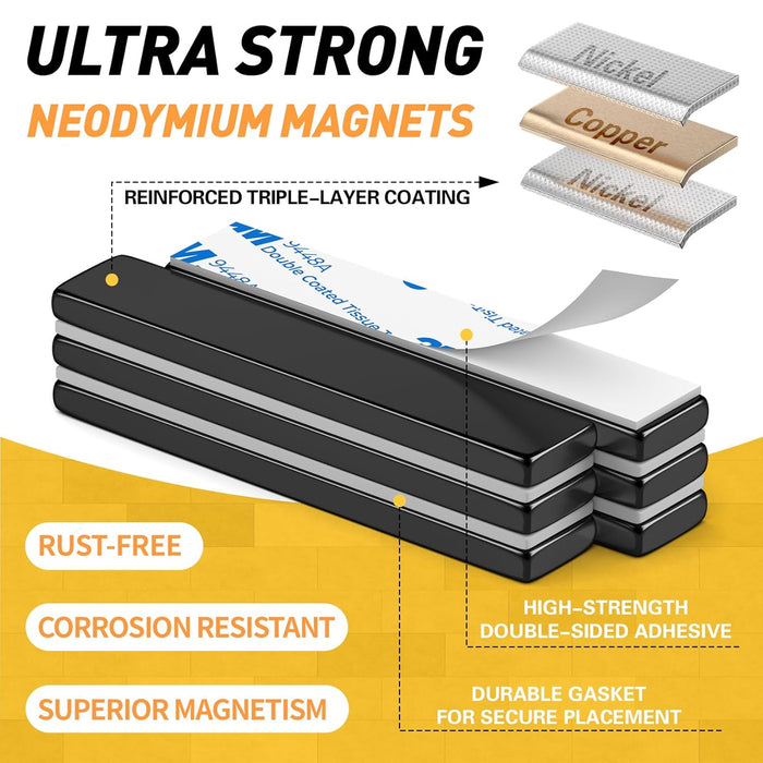 FINDMAG - Paquete de 12 imanes potentes,con adhesivo de doble cara, para nevera - Quierox - Tienda Online