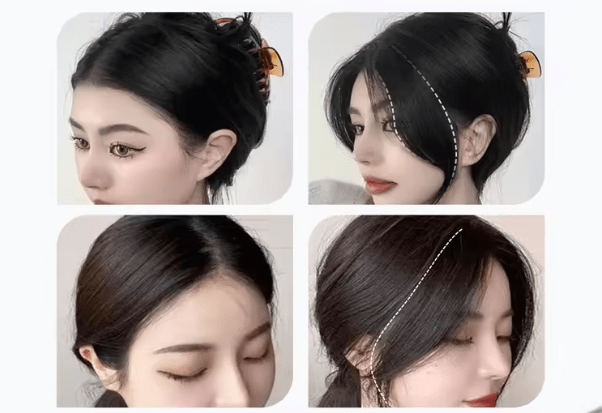 Flequillo postizo con clip, peluca de cabello sintético (2 unidades) - Quierox - Tienda Online