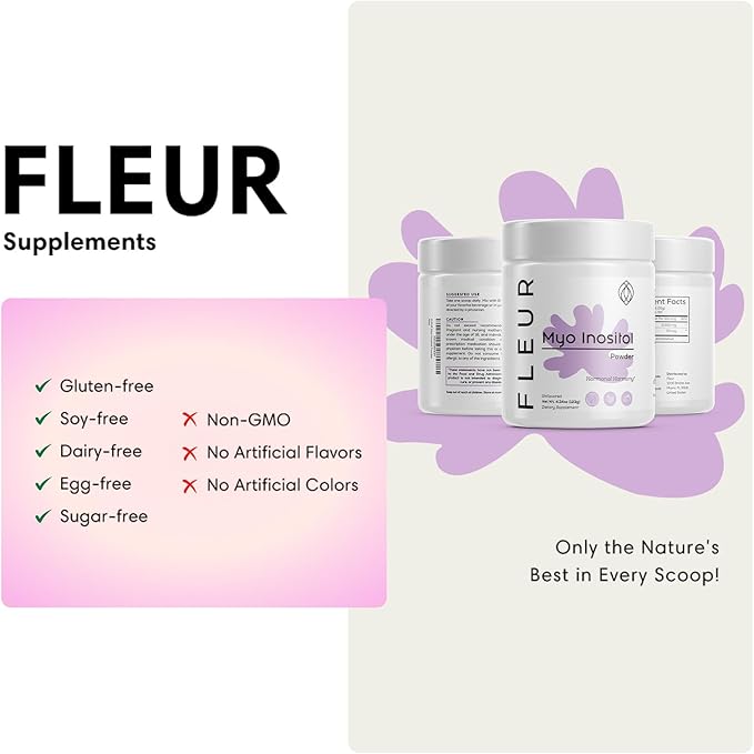 FLEUR Mioinositol y D - Quiro Inositol en polvo sin sabor, 123 g (4.34 oz) - Quierox - Tienda Online