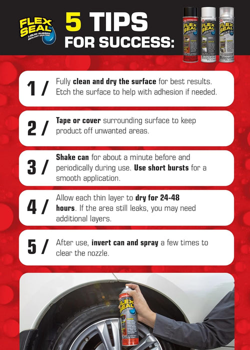 Flex Seal Mini, transparente, detiene fugas al instante, spray de goma impermeable, 2oz - Quierox - Tienda Online