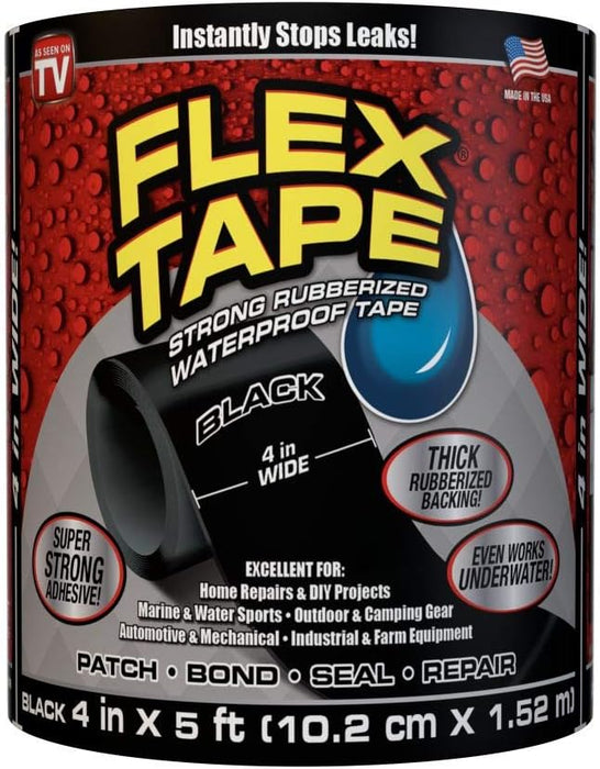 Flex tape Cinta flexible, 4 pulgadas x 5 pies, impermeable de goma flexible y gruesa - Quierox - Tienda Online
