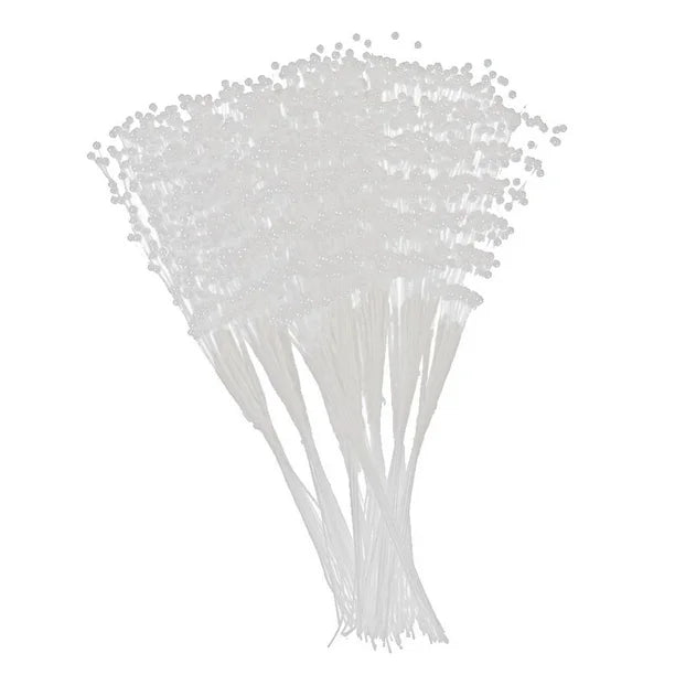 Flores Artificiales Gloria 5 Piezas Perlas Artificiales Hechas a Mano Decoraciones Pearl Bead Spray - Quierox - Tienda Online
