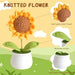 Flores de Crochet Girasoles Artificiales para Escritorio - Quierox - Tienda Online