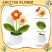 Flores de ganchillo pequeñas artificiales acolchadas para escritorio de oficina - Quierox - Tienda Online