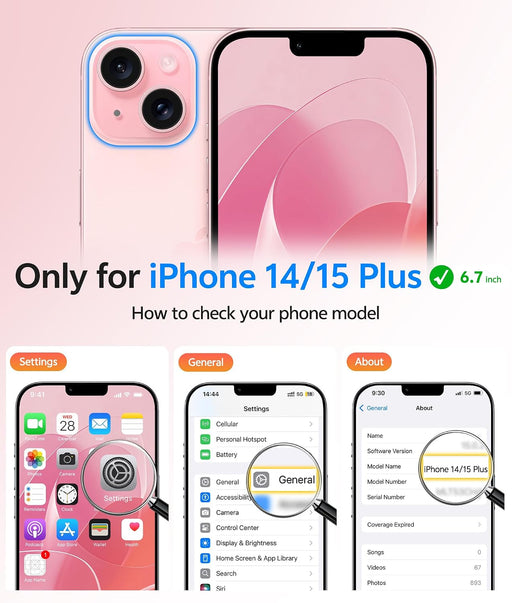FNTCASE - Funda para iPhone 14 Plus/15 Plus, magnética, con textura mate - Quierox - Tienda Online