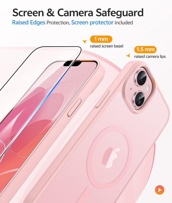 FNTCASE - Funda para iPhone 14 Plus/15 Plus, magnética, con textura mate - Quierox - Tienda Online