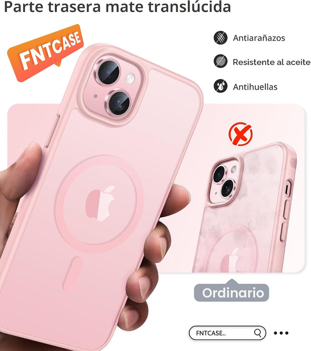 FNTCASE - Funda para iPhone 14 Plus/15 Plus, magnética, con textura mate - Quierox - Tienda Online