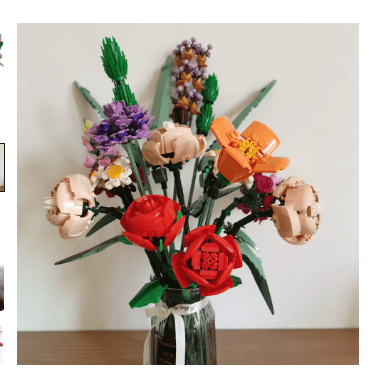 Fomantic - ramo de flores rosa, bloques de construcción, bloques de juguete - Quierox - Tienda Online