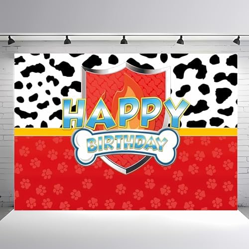 Fondo de fiesta de cumpleaños con temática De Pata De Perro Rojo, Telón De Cumpleaños - Quierox - Tienda Online