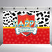 Fondo de fiesta de cumpleaños con temática De Pata De Perro Rojo, Telón De Cumpleaños - Quierox - Tienda Online