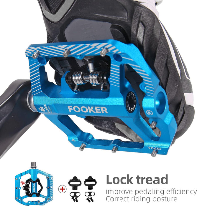 FOOKER Pedales de bicicleta de montaña MTB plataforma 9/16 - Quierox - Tienda Online