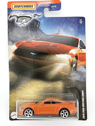 Ford Mustang Coupé 2019 de Matchbox, escala 11/12 (naranja) - Quierox - Tienda Online