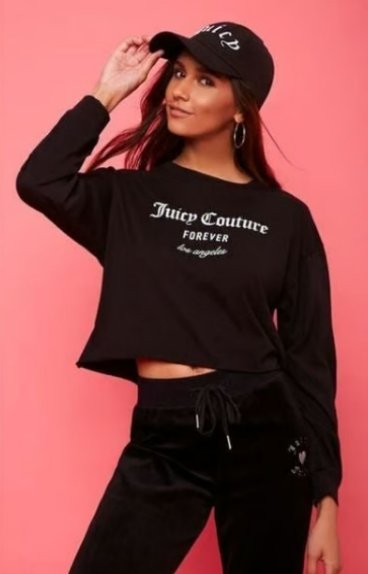 Forever 21 de Juicy Couture top corto con gráfico - Quierox - Tienda Online