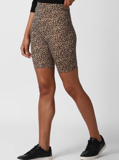 Forever 21 Pantalones cortos moteros con estampado de leopardo - Quierox - Tienda Online