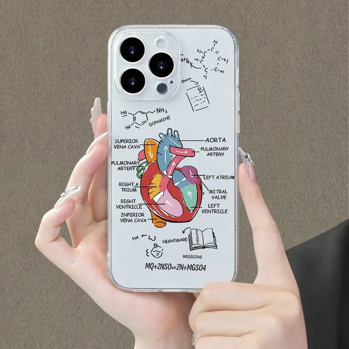 Forro transparentes con borde recto y diseño de corazón con personalidad - Quierox - Tienda Online