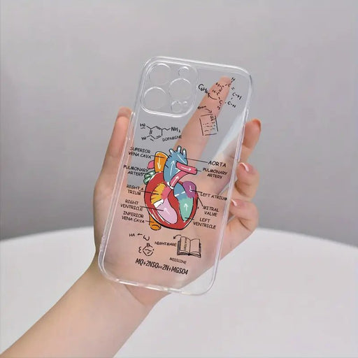 Forro transparentes con borde recto y diseño de corazón con personalidad - Quierox - Tienda Online