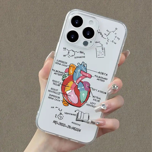 Forro transparentes con borde recto y diseño de corazón con personalidad - Quierox - Tienda Online