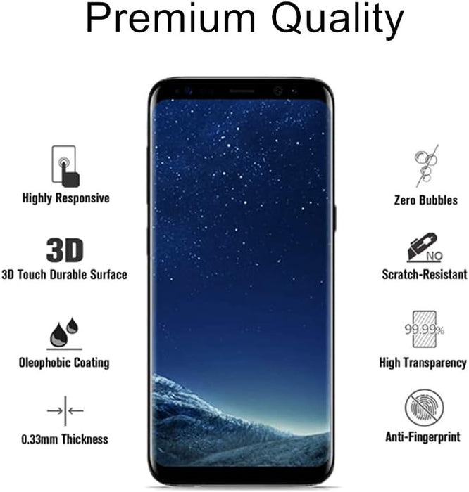 FOVAL (paquete de 3) Protector de pantalla de vidrio templado para Samsung Galaxy S8 - Quierox - Tienda Online