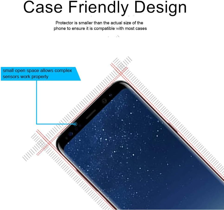 FOVAL (paquete de 3) Protector de pantalla de vidrio templado para Samsung Galaxy S8 - Quierox - Tienda Online