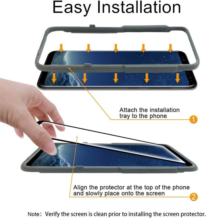 FOVAL (paquete de 3) Protector de pantalla de vidrio templado para Samsung Galaxy S8 - Quierox - Tienda Online